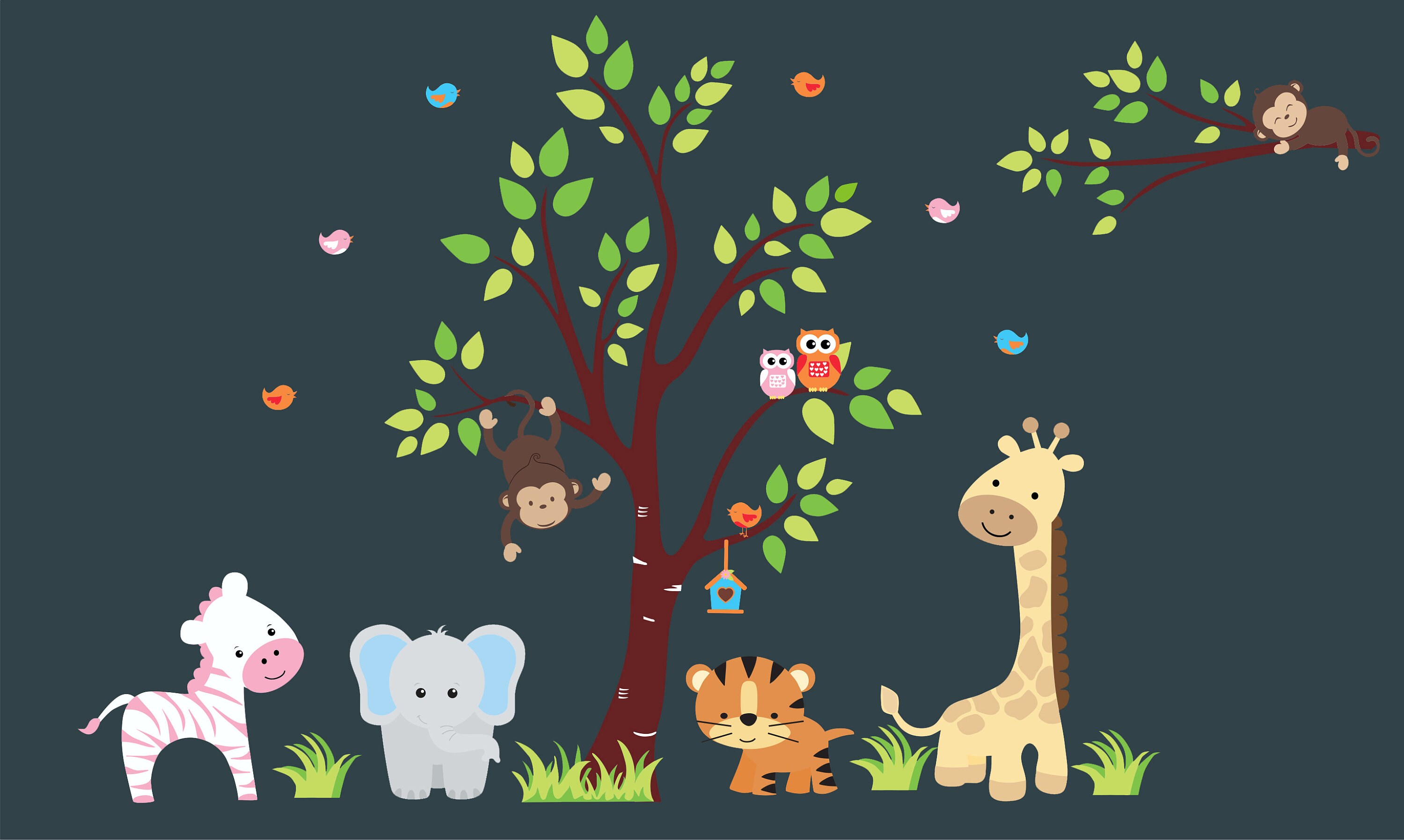 Nursery Wall Decals Baby Room Stickers Safari Decals Etsy.de