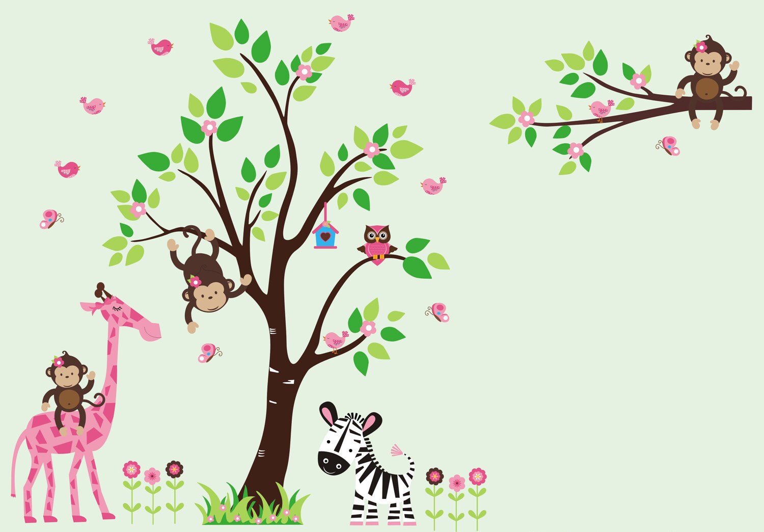 Nursery Safari Wall Art Nursery Jungle Wall Art Etsy