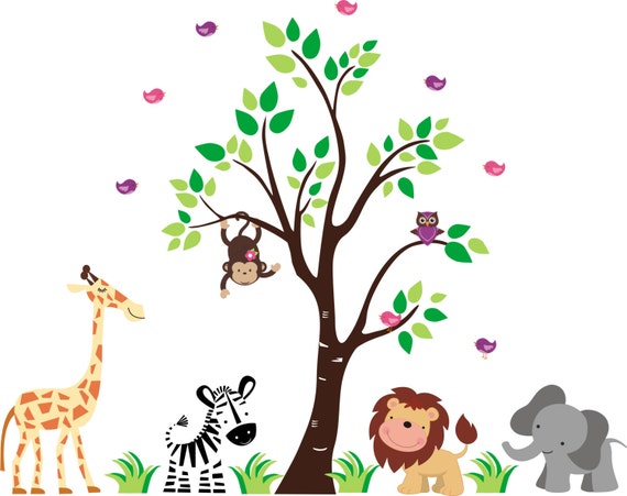 jungle animal wall stickers nursery