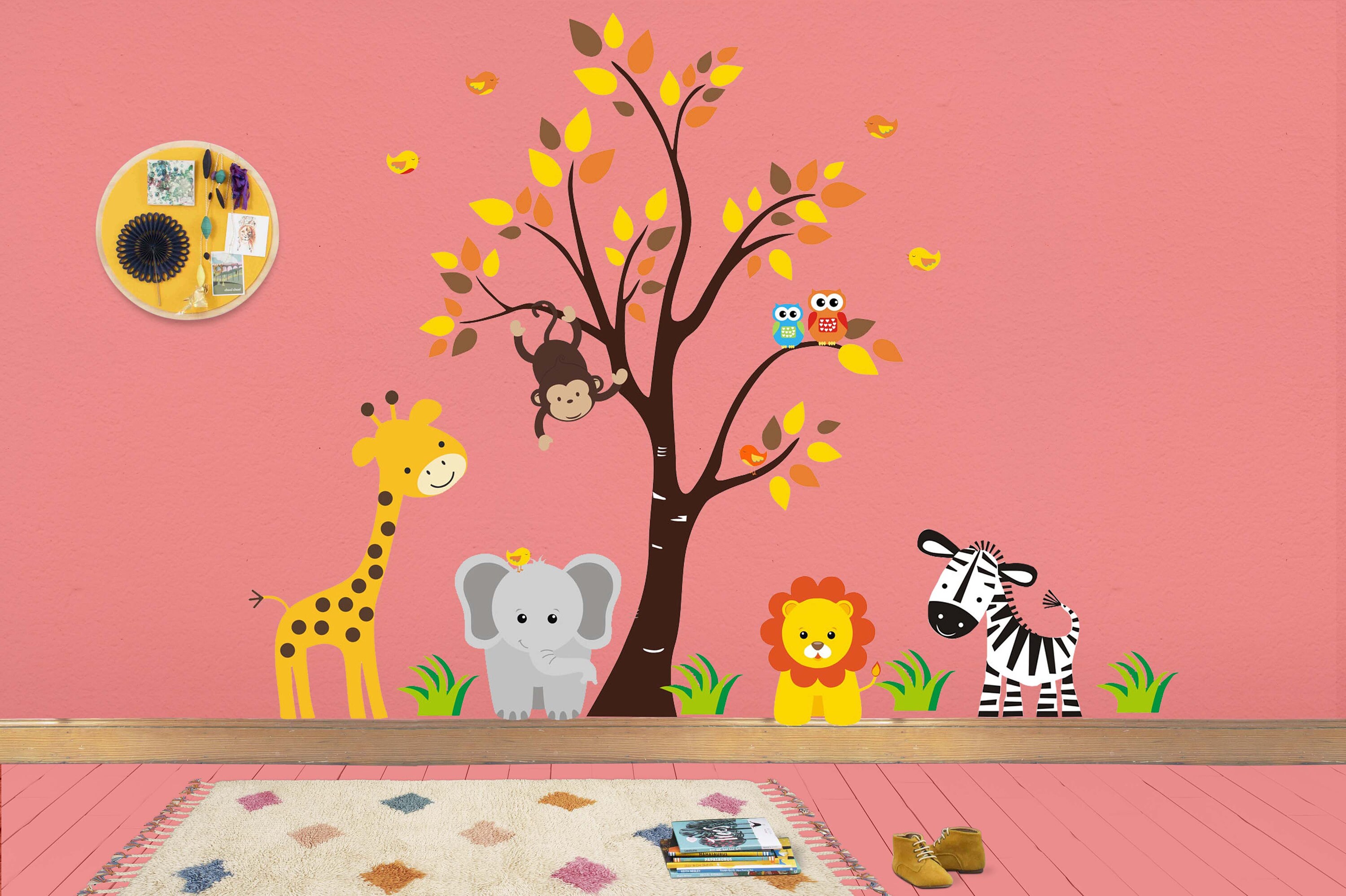 Jungle Wall Stickers Safari Wall Decals Nursery Murals Etsy