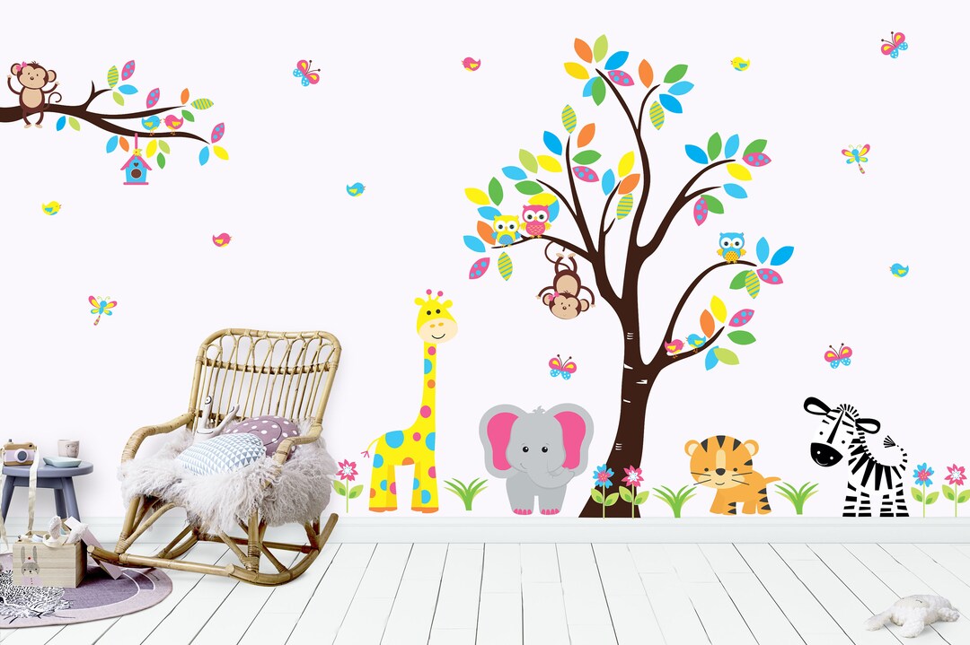 Wall Decals Nursery Safari Nursery Decals Jungle Wall Etsy