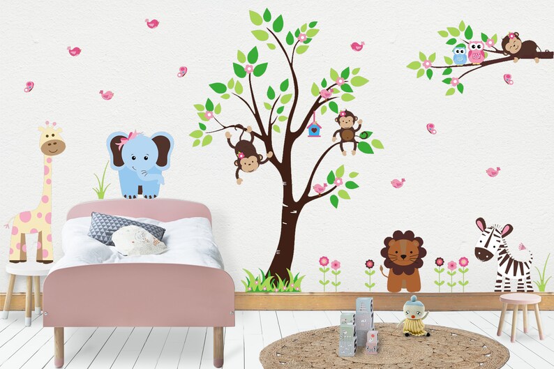 Nursery Wall Decals Nature Wall Art Large Tree Decal Etsy