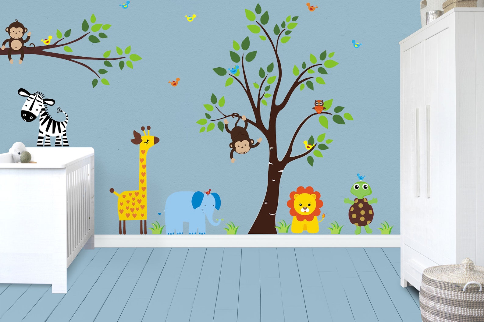 Nursery Wall Decals Safari Wall Decals Nursery Room Decor Etsy