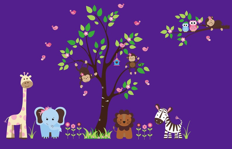 Nursery Wall Decals Nature Wall Art Large Tree Decal Etsy