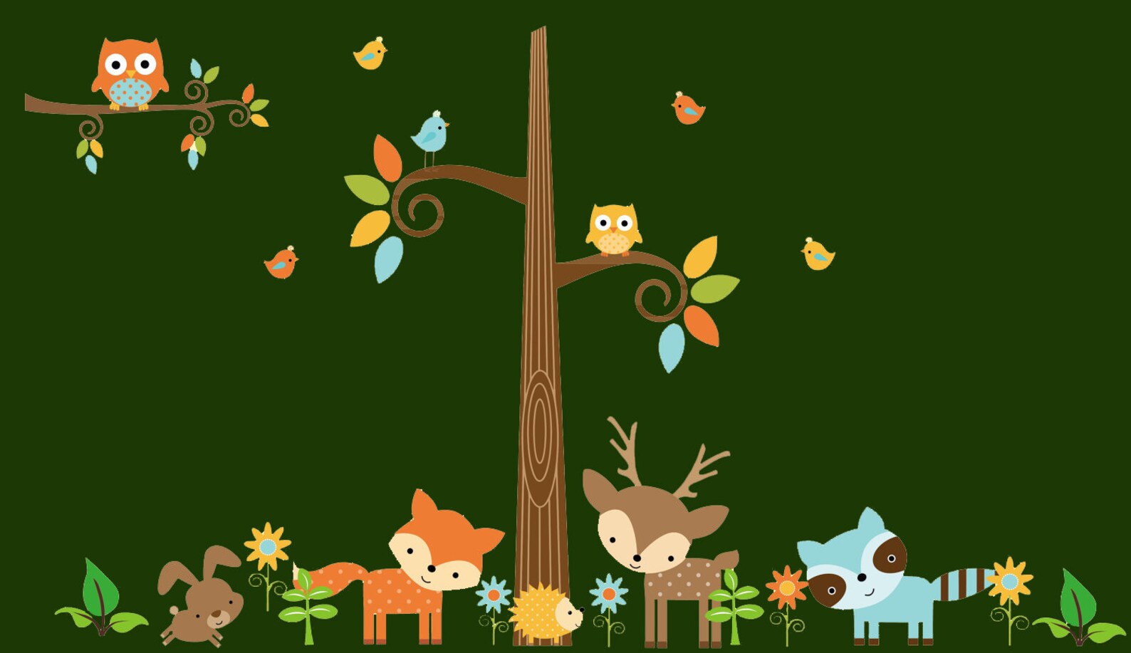 Forest Wall Decal Woodland Wall Decal Nature Wall Decal Etsy