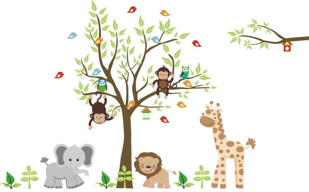 Brown Nursery Decor Wall Decals Nursery Brown Themed Etsy