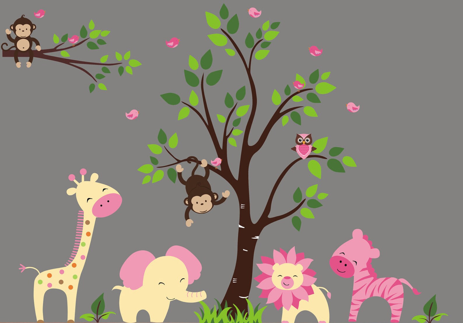 Baby Girls Decals Pink Nursery Decals Pink Nursery Decor Etsy