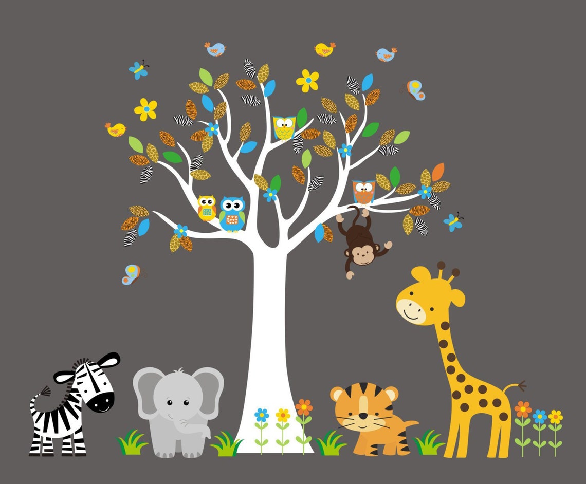 Reusable Kids Decals Nursery Wall Decals Removable Wall Etsy