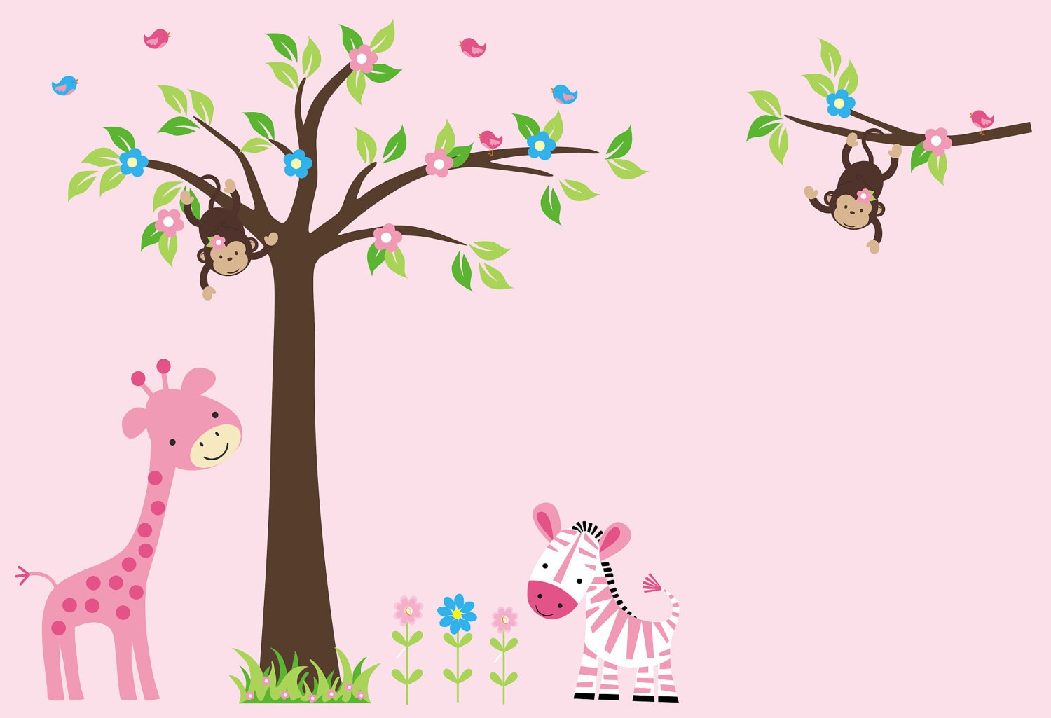 Nursery Wall Decals Baby Girls Decals Girls Wall Stickers Etsy