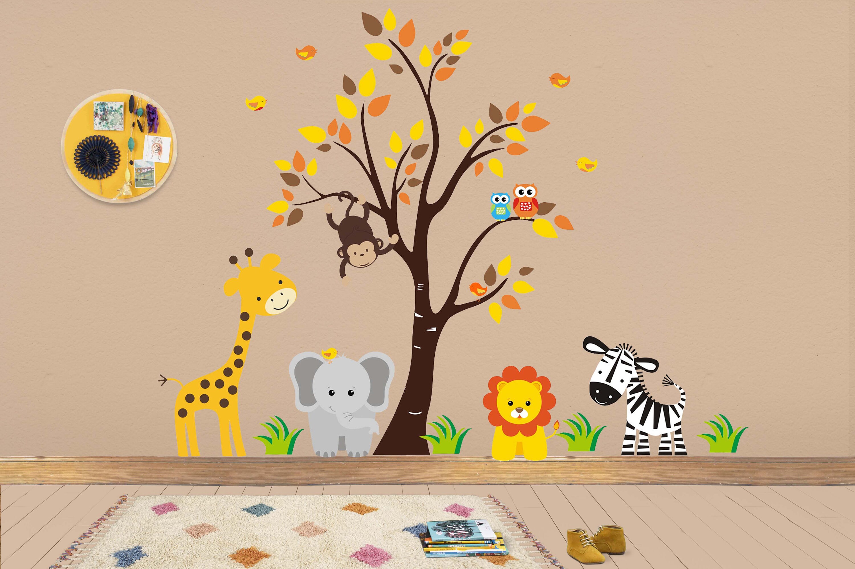 Jungle Wall Stickers Safari Wall Decals Nursery Murals Etsy