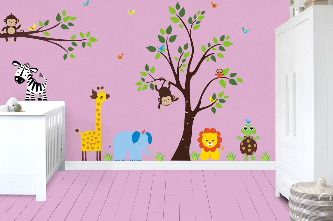 Nursery Wall Decals Safari Wall Decals Nursery Room Decor Etsy