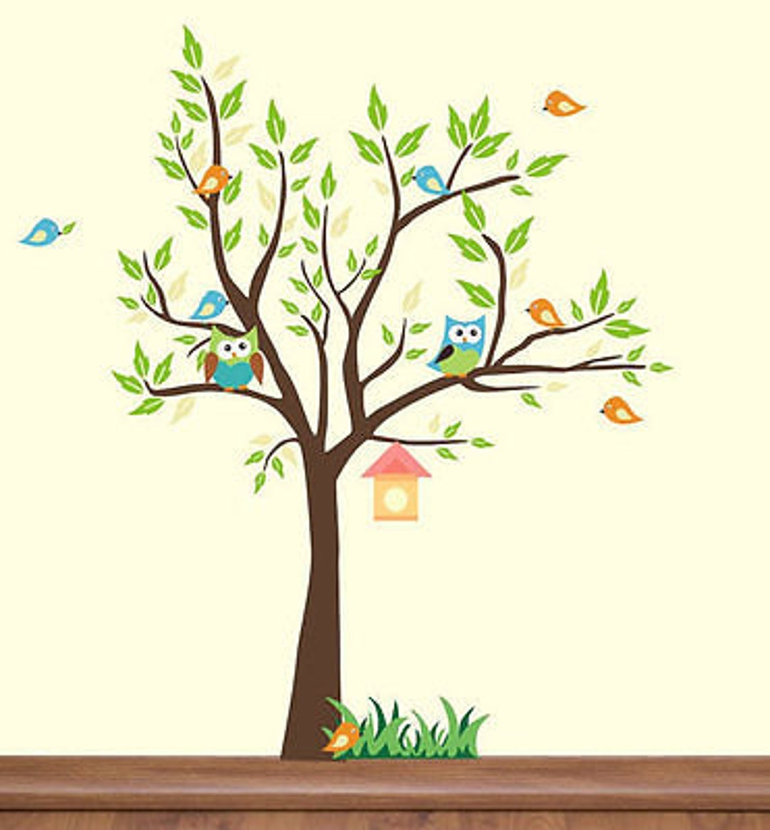 Forest Wall Decals Woodland Wall Decals Forest Nursery Etsy