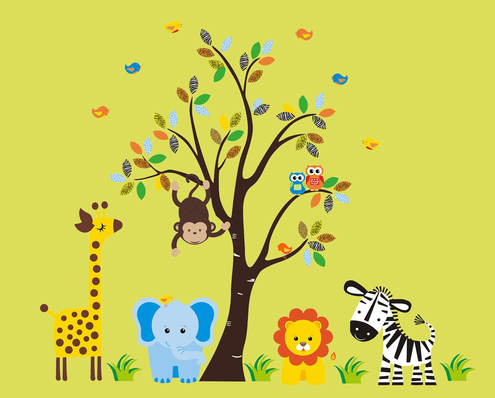 Nursery Wall Decals Baby Stuff Safari Stickers Jungle Etsy