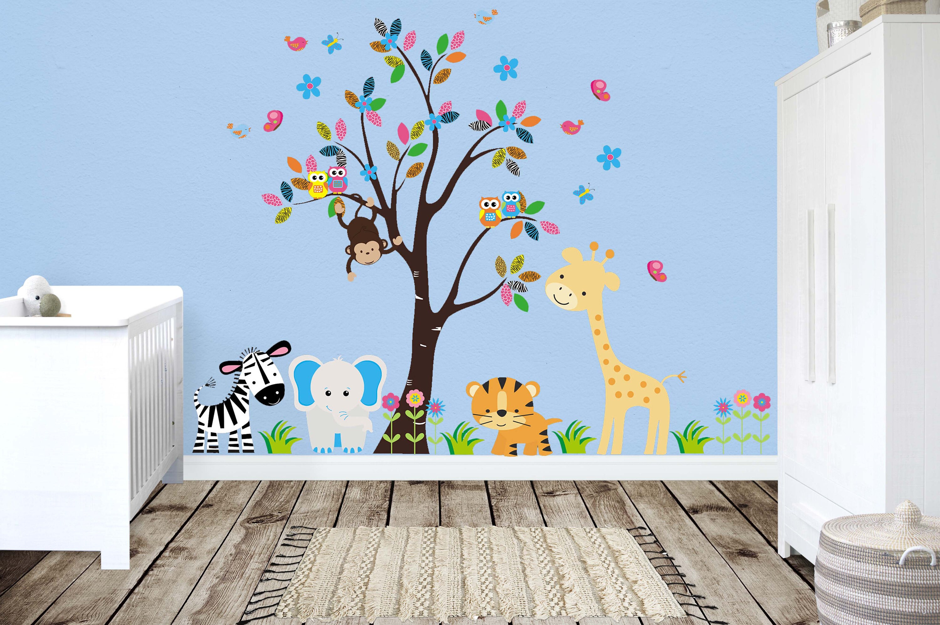 Safari Decals for Boys or Girls Nursery Jungle Animal Etsy