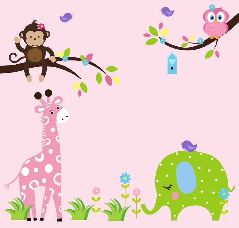 Nursery Wall Decals Baby Girls Nursery Stickers Girls Etsy