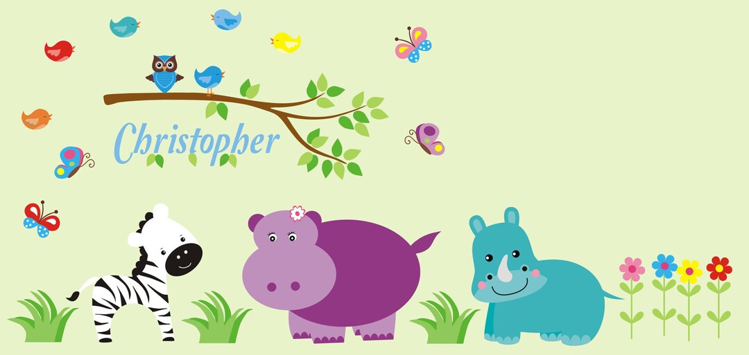 Nursery Wall Decals Monogrammed Nursery Decals Etsy