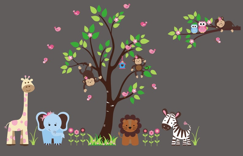 Nursery Wall Decals Nature Wall Art Large Tree Decal Etsy