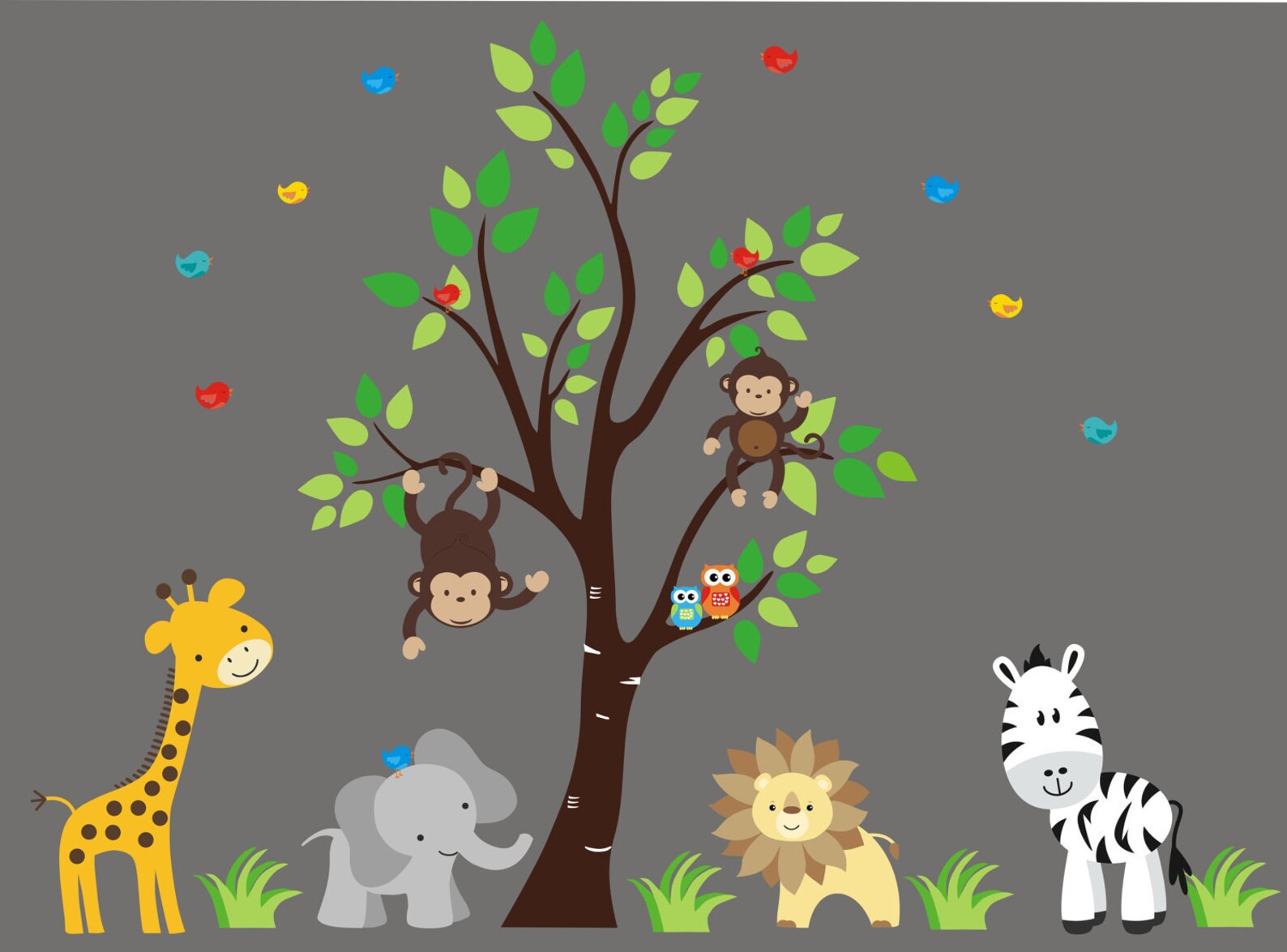 Wall Decals Nursery Safari Nursery Decal Decals Baby Room Etsy