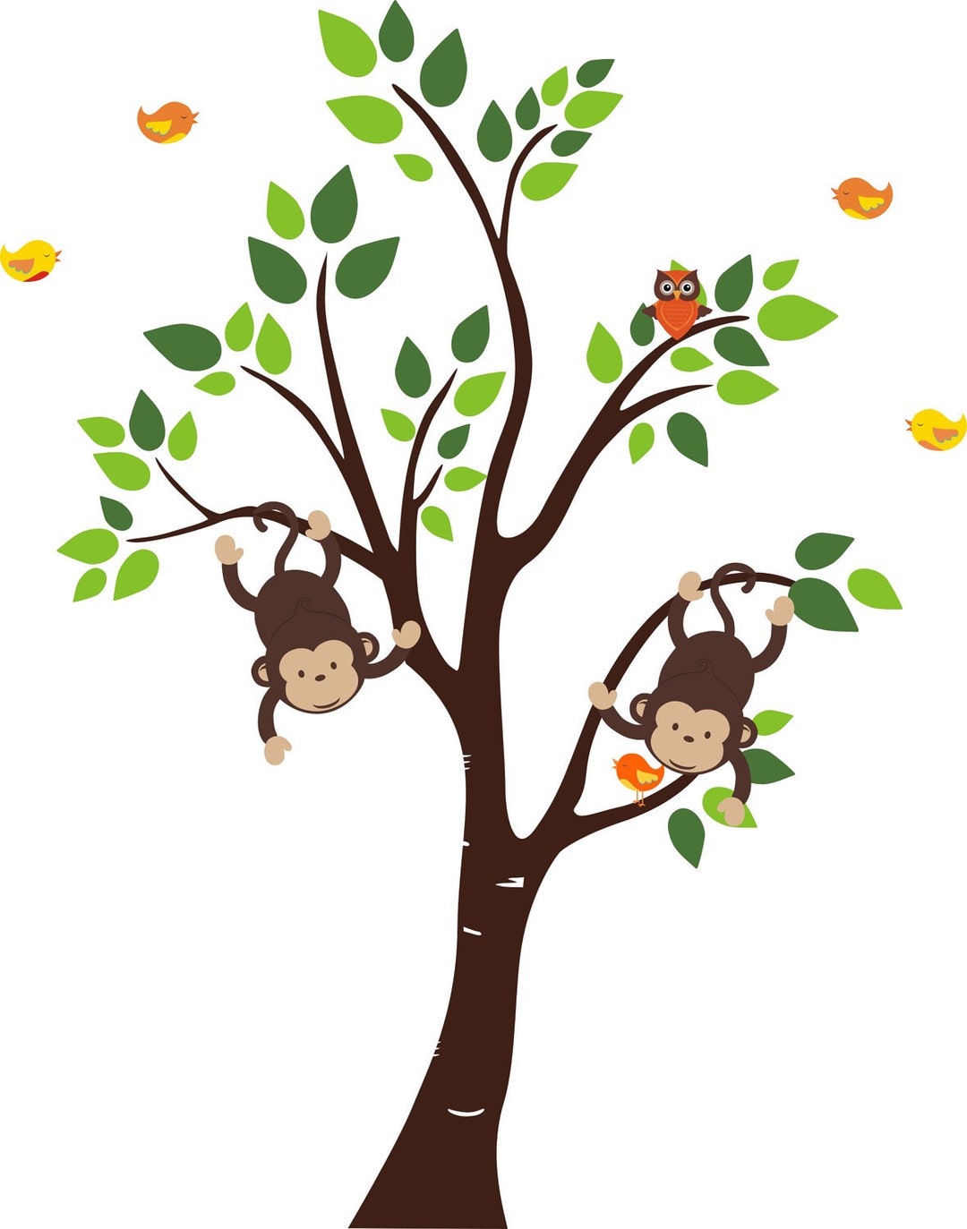 Forest Nursery Decals Nursery Wall Decals Kids Room Decor Etsy