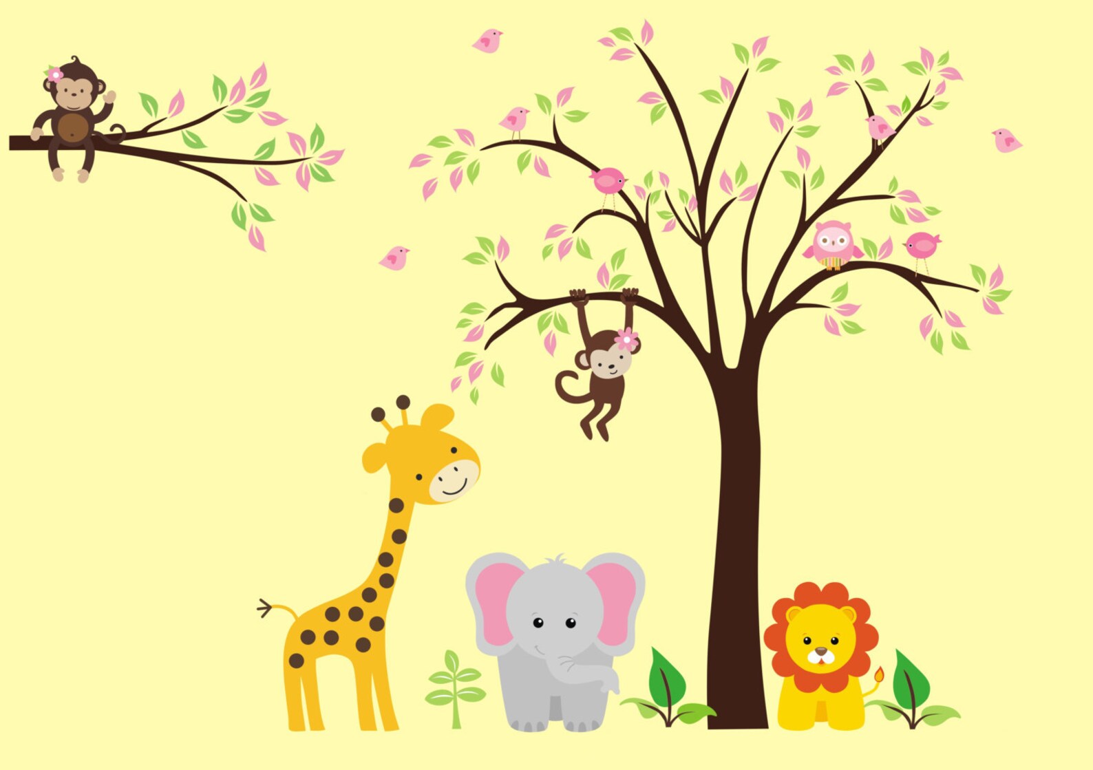 Animal Stickers Safari Wall Decals Jungle Wall Decals Etsy