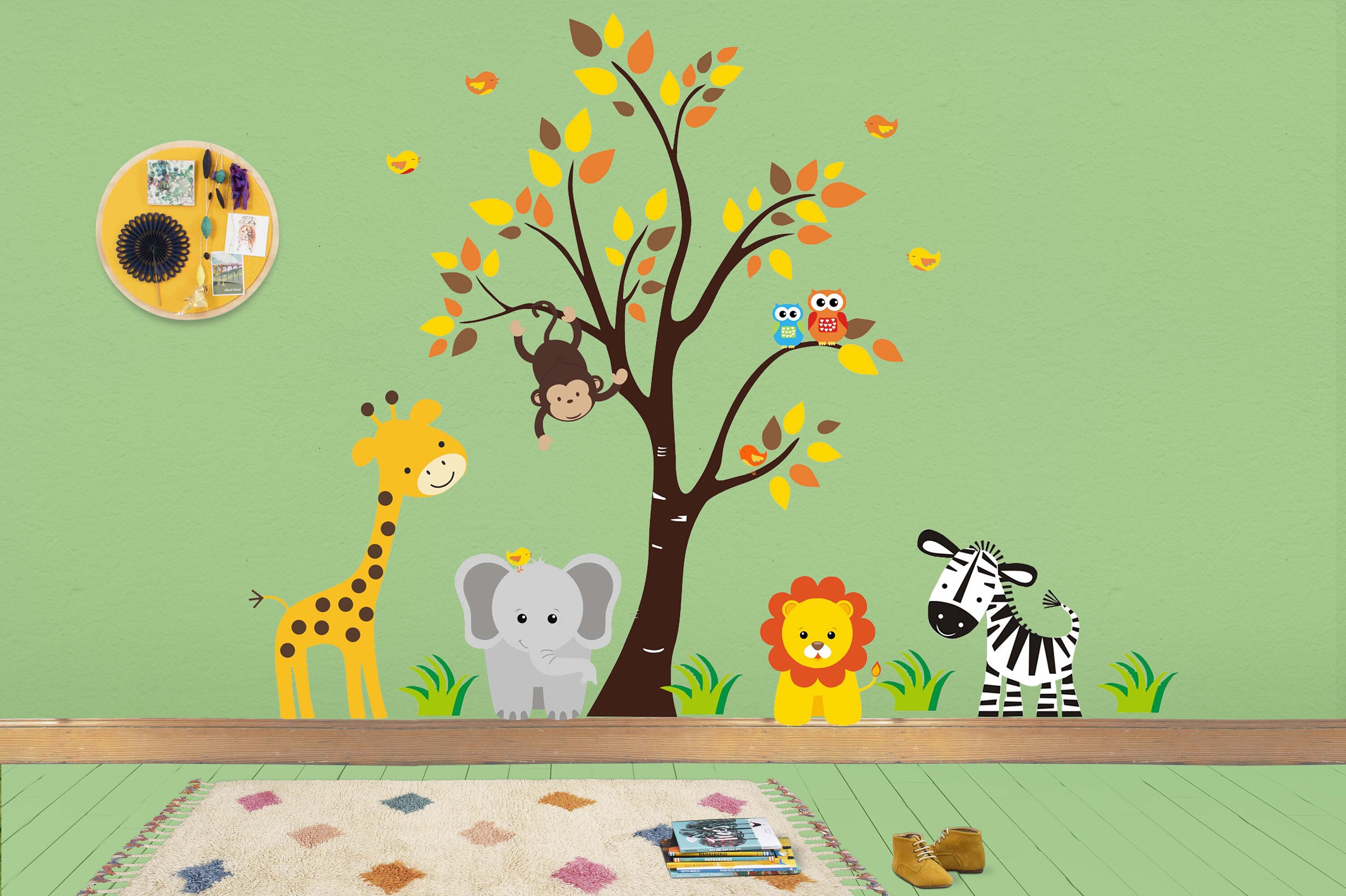 Jungle Wall Stickers Safari Wall Decals Nursery Murals Etsy