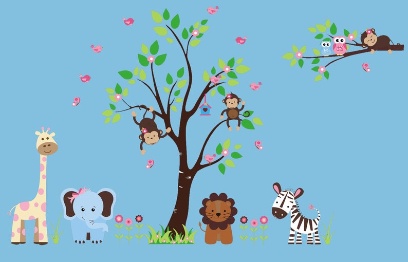Nursery Wall Decals Nature Wall Art Large Tree Decal Etsy