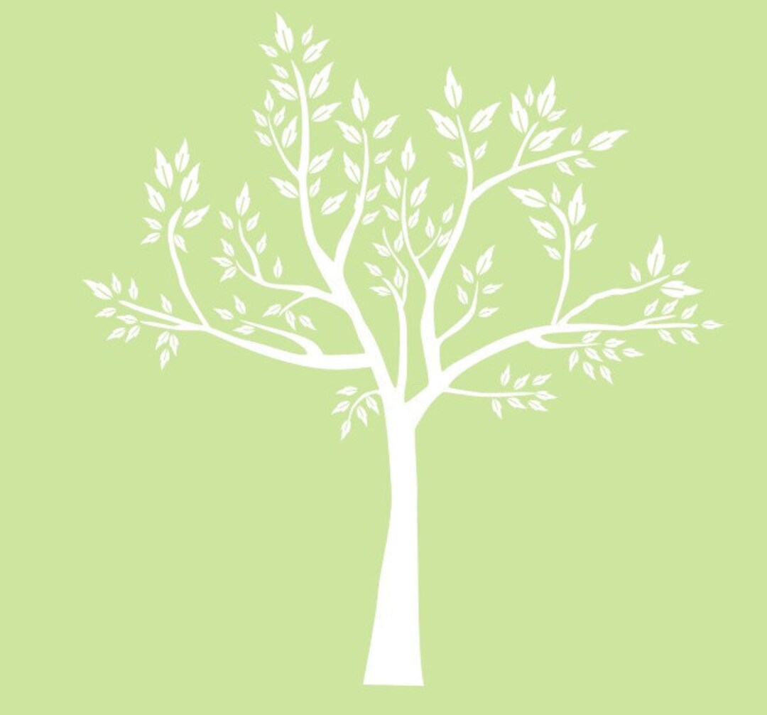 White Tree Decal Nursery Wall Decals Large Tree Decal Etsy