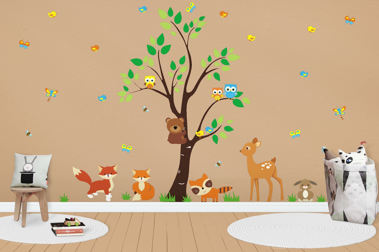 Forest Baby Wall Decals Woodland Wall Decals Forest Animal Etsy