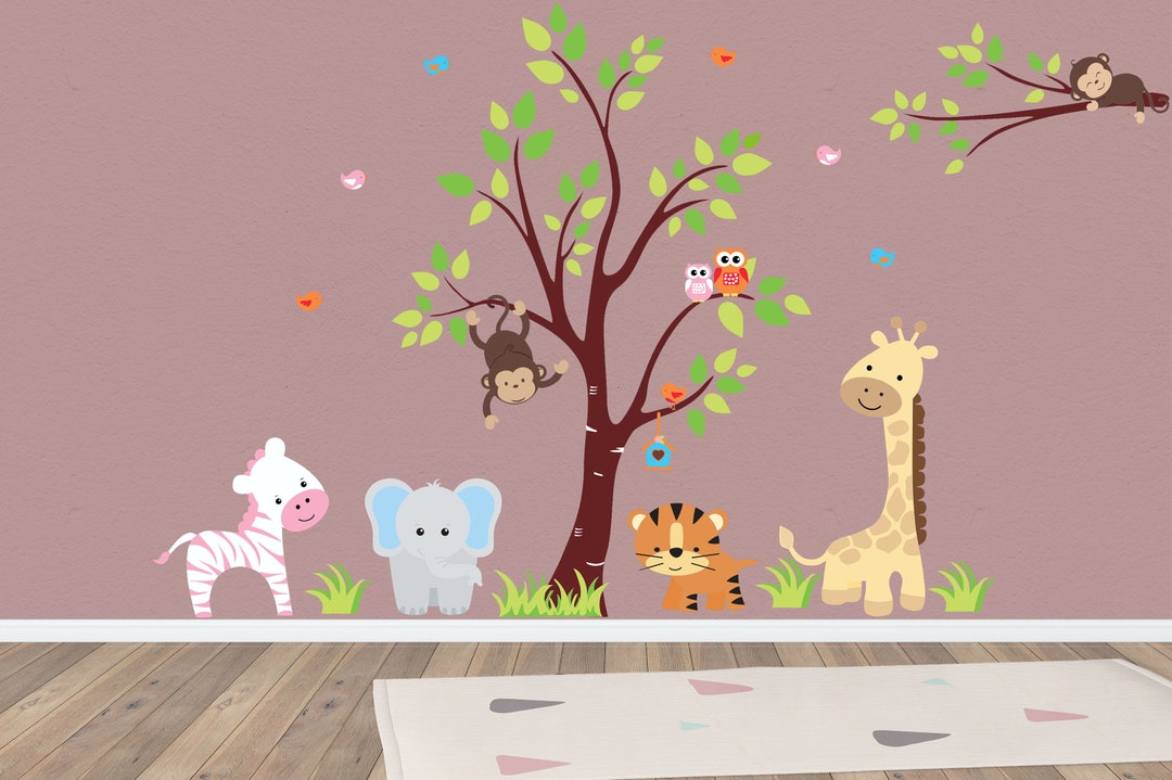 Nursery Wall Decals Baby Room Stickers Safari Decals Etsy.de