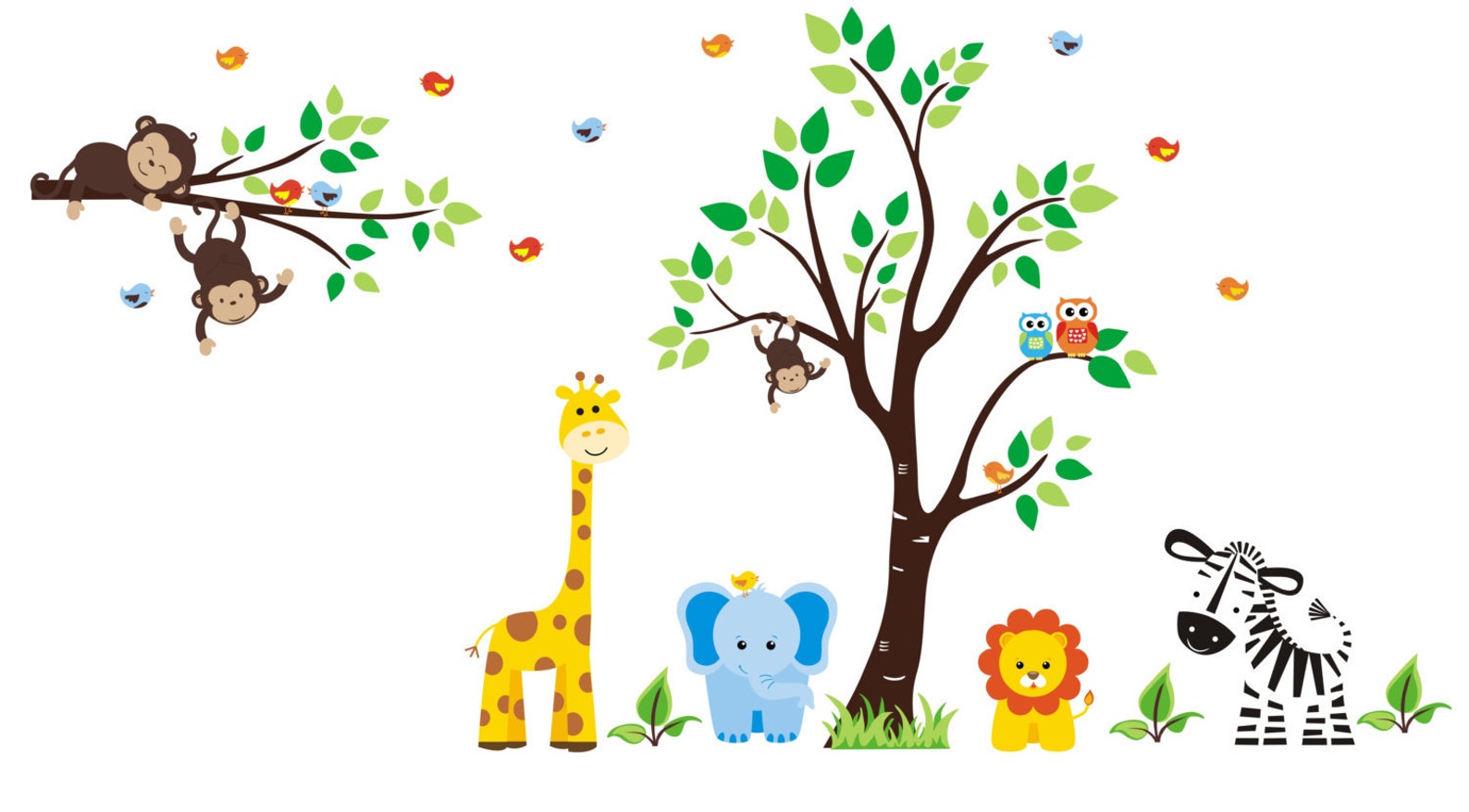 Wall Decals Nursery Wall Decals Animals Nursery Wall Etsy