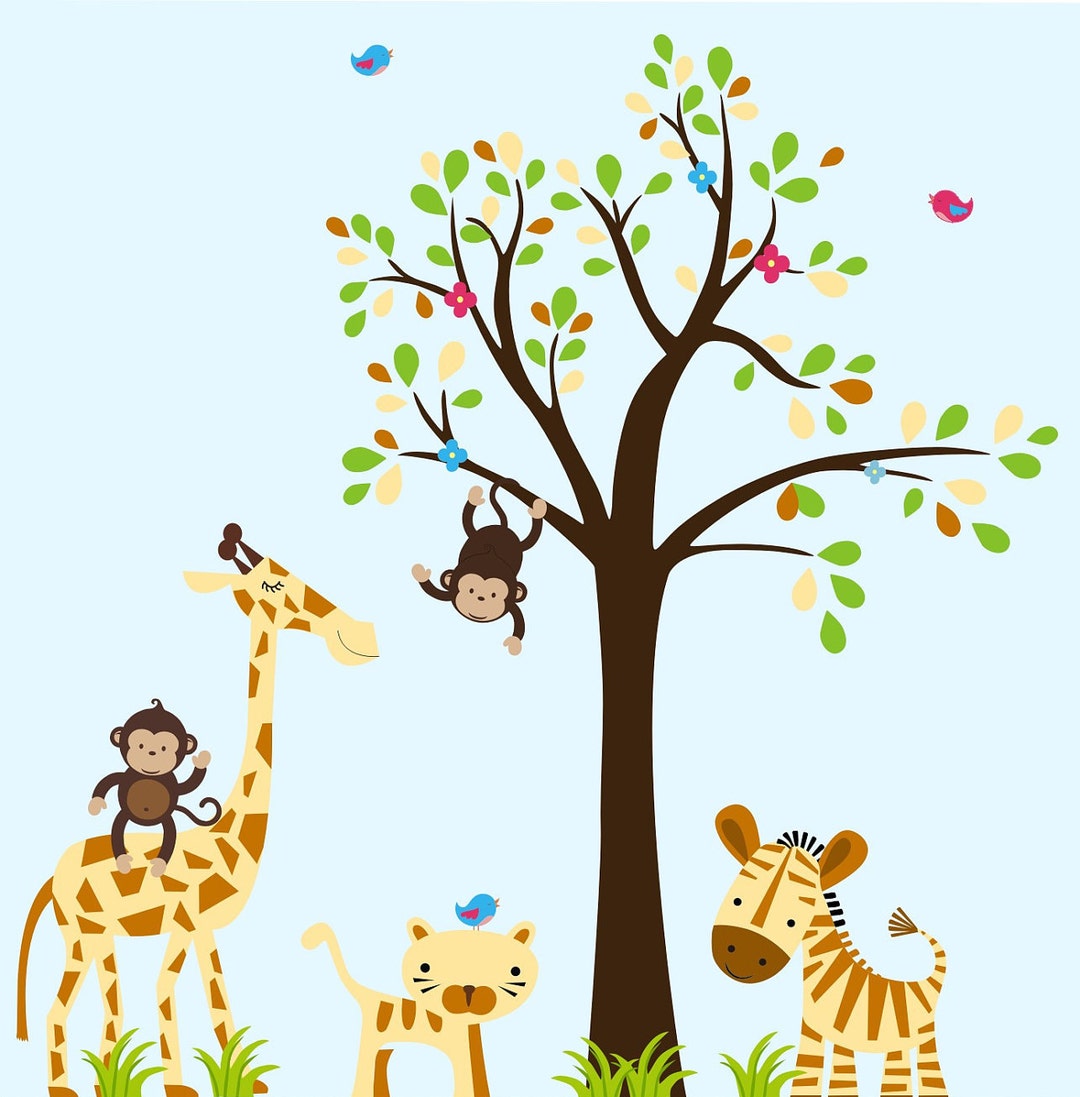 Baby Boy Nursery Decals Nursery Wall Decals Jungle Wall Etsy