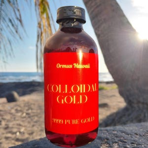 Colloidal Gold Elixir Spiritual Wellness Chakra Balance 8oz Single Bottle