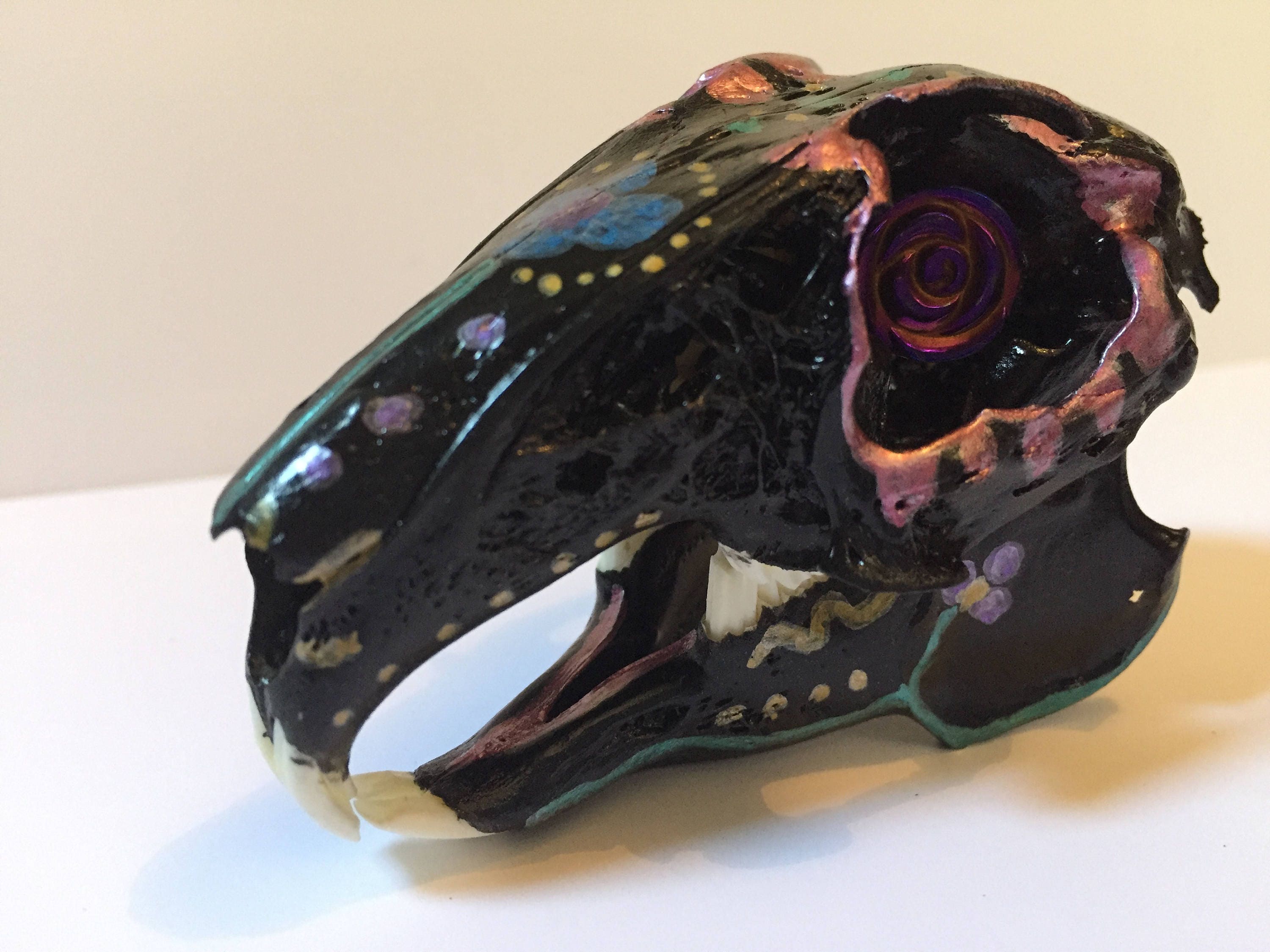 OOAK Rose Dia De Los Muertos Rabbit Skull Sugar Skull - Etsy