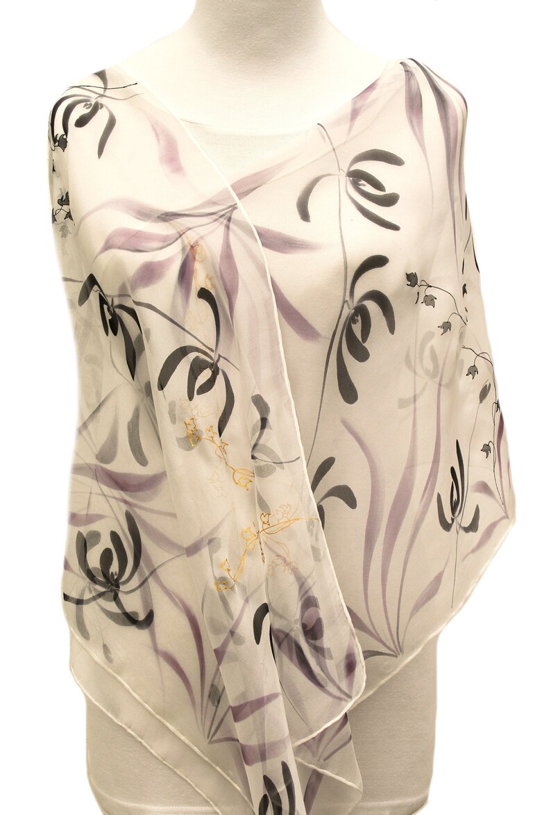 Stola Indiana Antica Vintage In Stile Punjabi, Sciarpa Lunga, Con Fiori, Fatta A Mano, Con Perline, Ricamata, Phulkari, Dupatta, Velo, Hijab, Tessuto Georgette - Italia - Foto 7