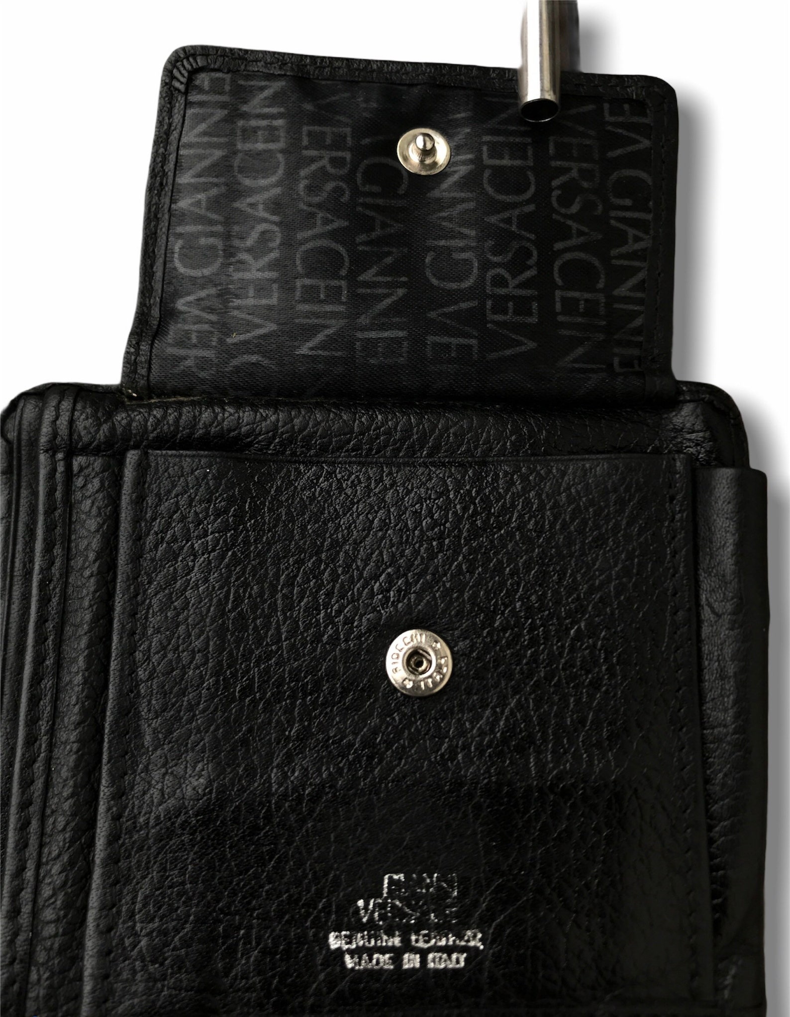 Versace Wallet Men Gianni Versace Medusa Logo Black Wallet Etsy