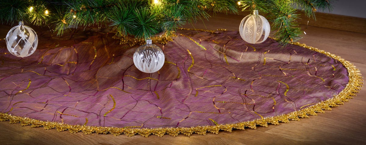 Noël Fête Arbre Jupe Fait sur Mesure Fabriqués à La Main