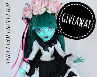 GIVEAWAY!! Tyra Unicorn - OOAK monster high doll custom clawn lolita harajuku