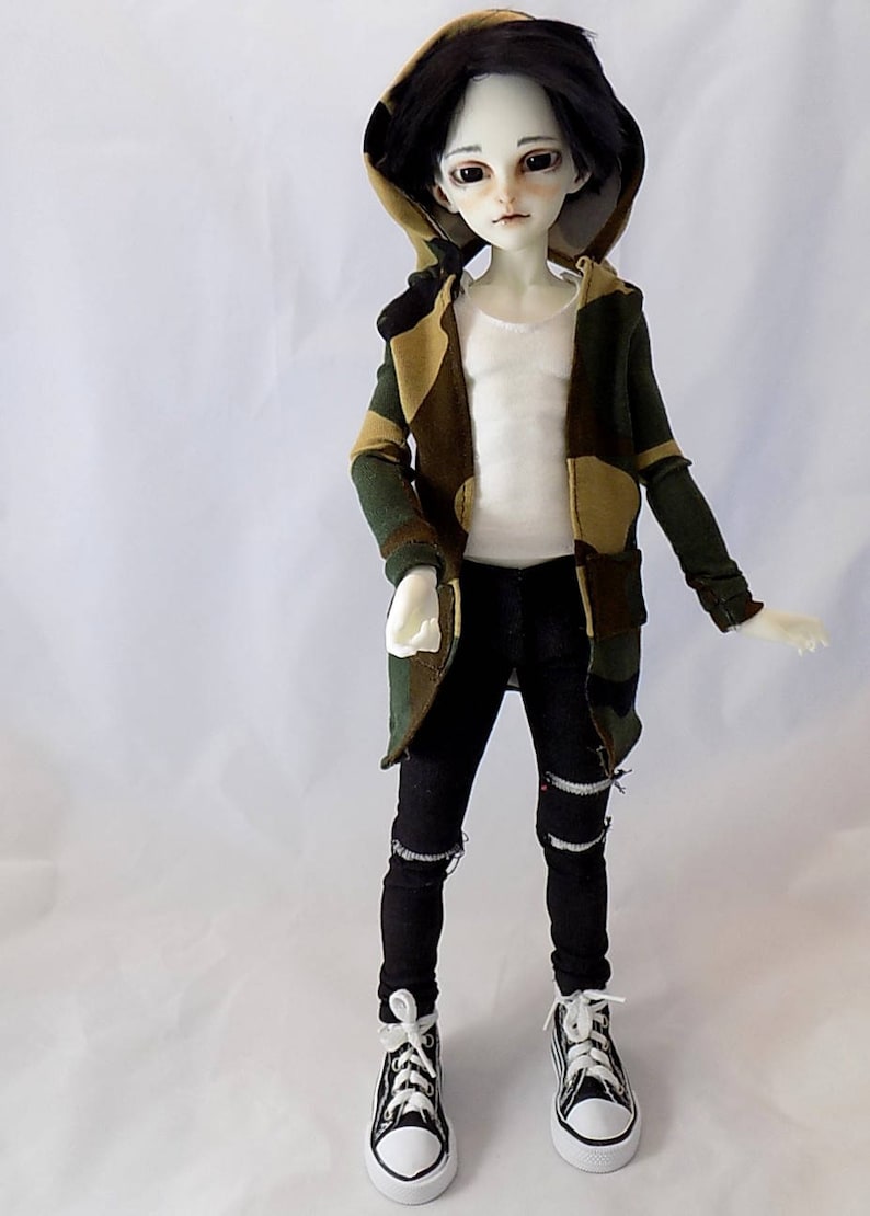 clothes for BJD MSD slim 14 doll otaku kawaii military Army sweatshirt jacket
