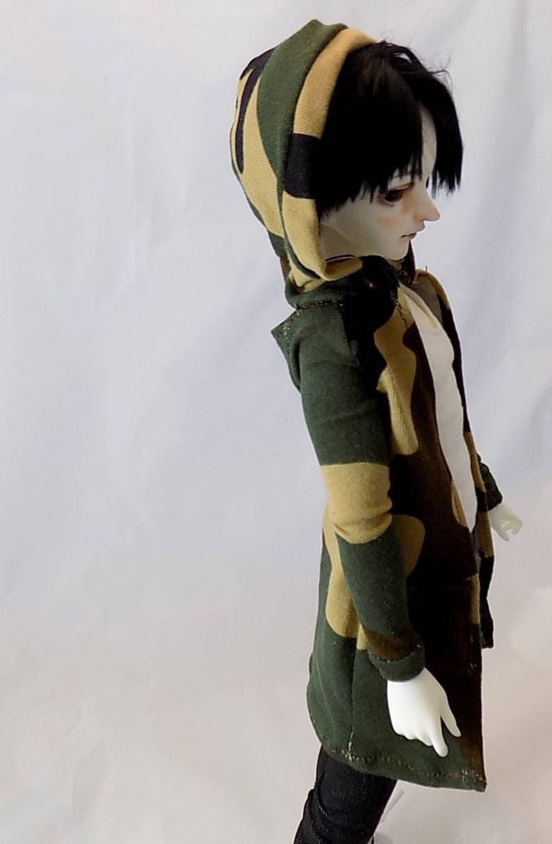 clothes for BJD MSD slim 14 doll otaku kawaii military Army sweatshirt jacket