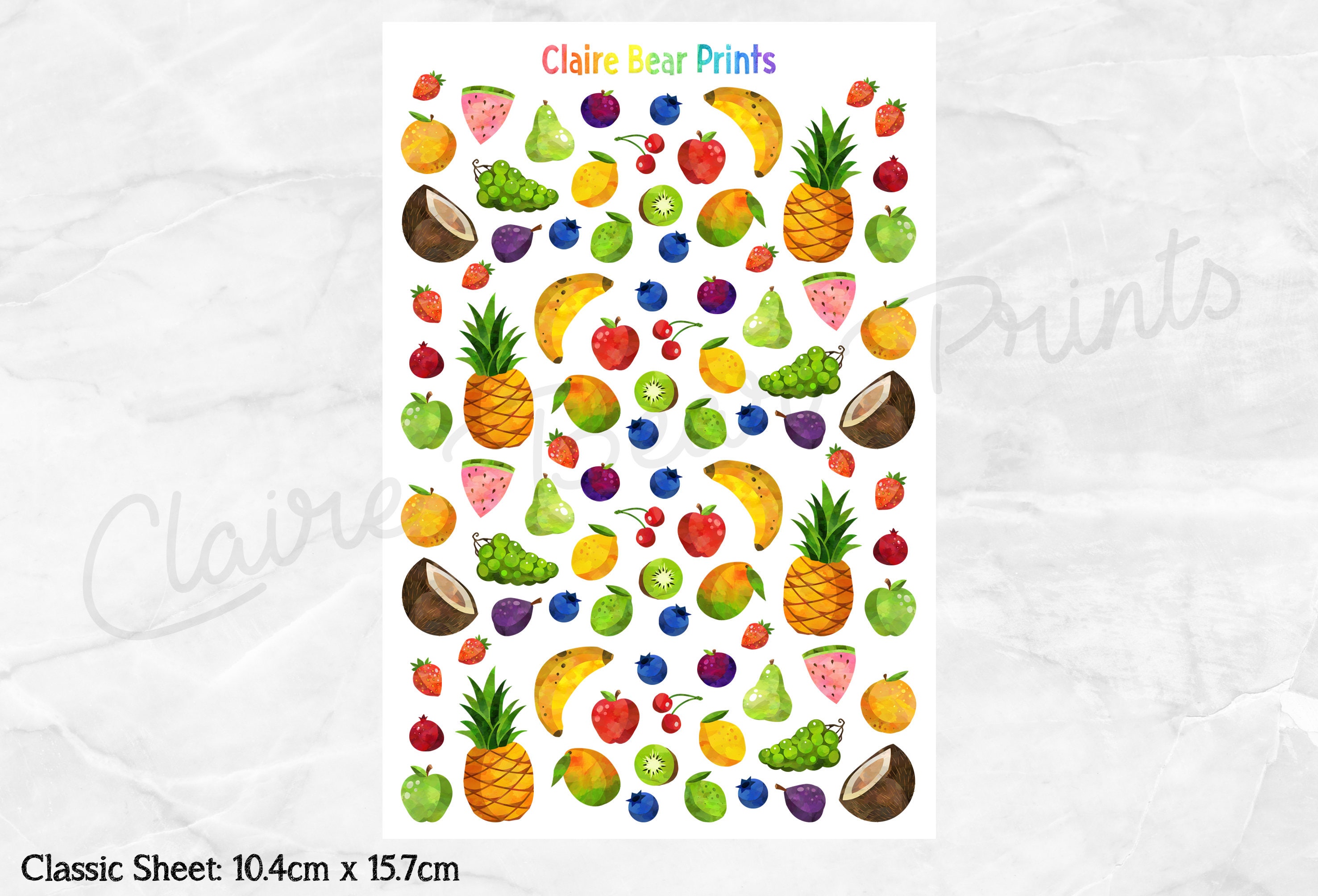 FRUIT &amp; VEGETABLE Planner Stickers Classic sheets 2 | Etsy