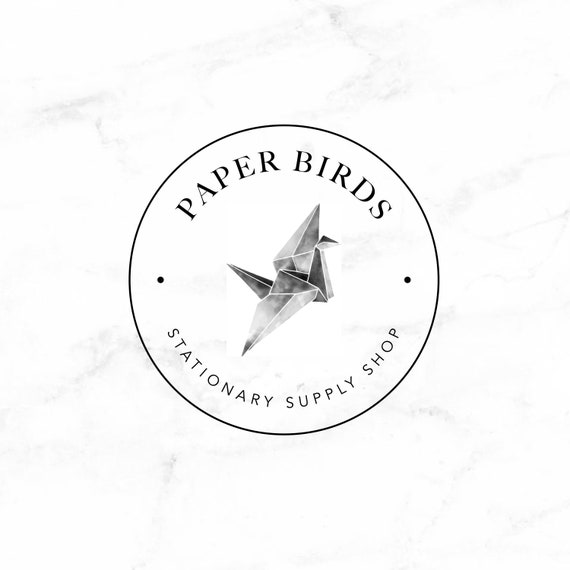 Custom Nature Origami Bird Logo Design For Small Businesses Etsy Custom Nature Origami Bird Logo Design For Small Businesses Etsy
