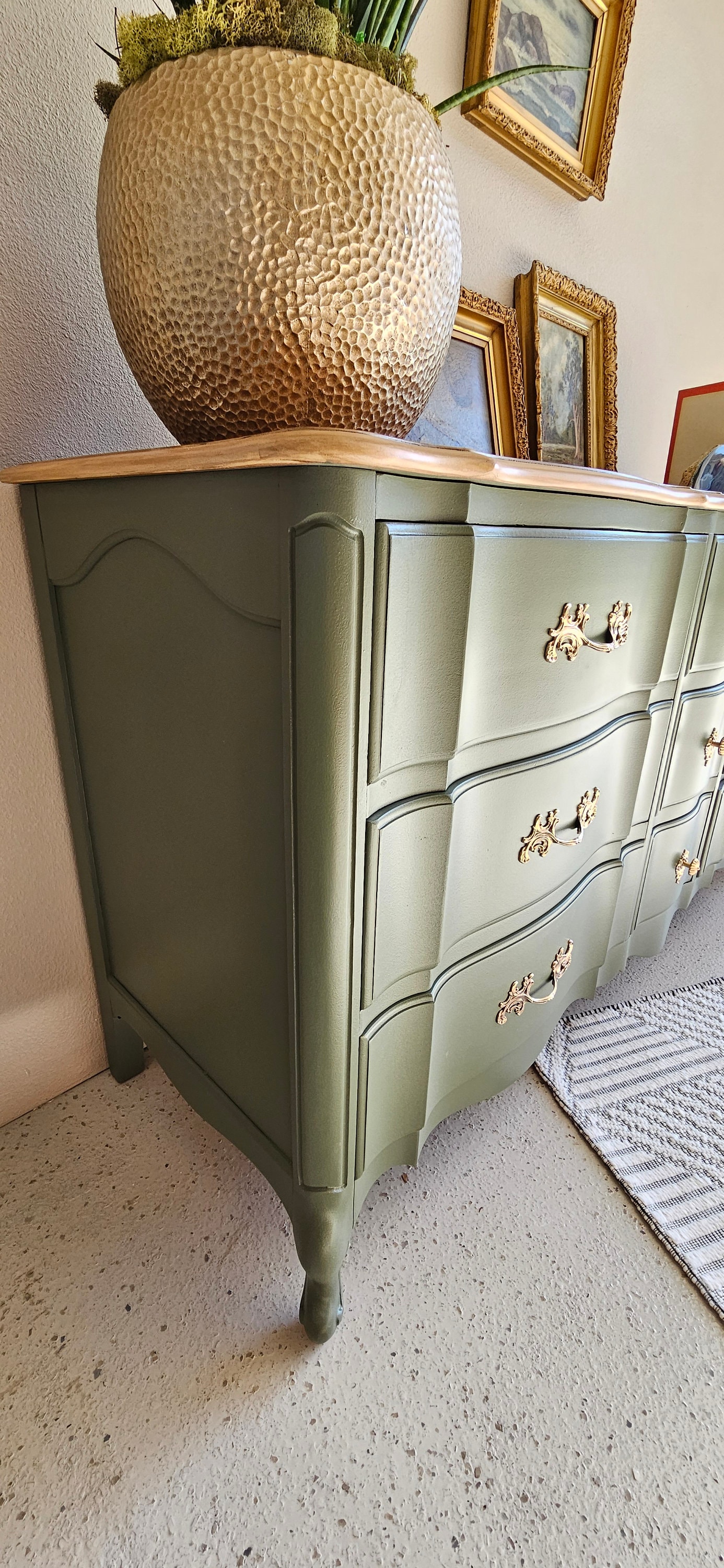 SOLD* SOLD * Green French Provincial 9 Drawer Dresser - Etsy