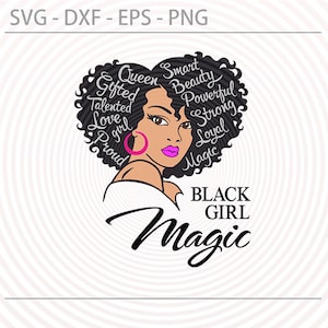 Black woman svg, Black girl magic Svg Png Dxf Eps, Afro lady woman Diva vector image for making shirt tshirt, Printable digital files