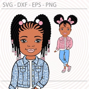 Peekaboo girl bundle, afro princess svg, cute black African American kids svg dxf eps png cut files for Cricut Silhouette, Afro girl clipart