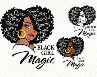 Black woman svg, Black girl magic Svg Png Dxf Eps, Afro lady woman Diva vector image for making shirt tshirt, Printable digital files