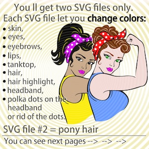 Girl Power SVG Cutting file for Silhouette Cricut Rosie SVG Pin up Svg Rosie the Riveter Strong woman svg Girl svg Mom svg Vector
