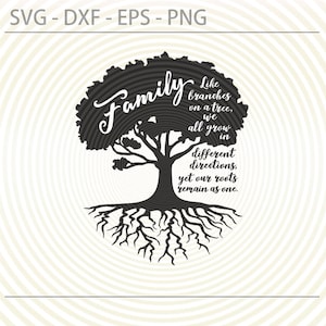 Family Tree Svg, Png, Dxf, eps, Our Roots SVG, Family Tree Our Roots Remain As One Svg cut file for Cricut, Silhouette, digital download