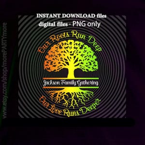 Albero della riunione di famiglia PNG, design con radici profonde (download digitale) immagine 1