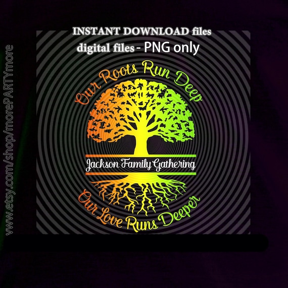 Family Reunion Tree PNG, Roots Run Deep Design (Digital Download)