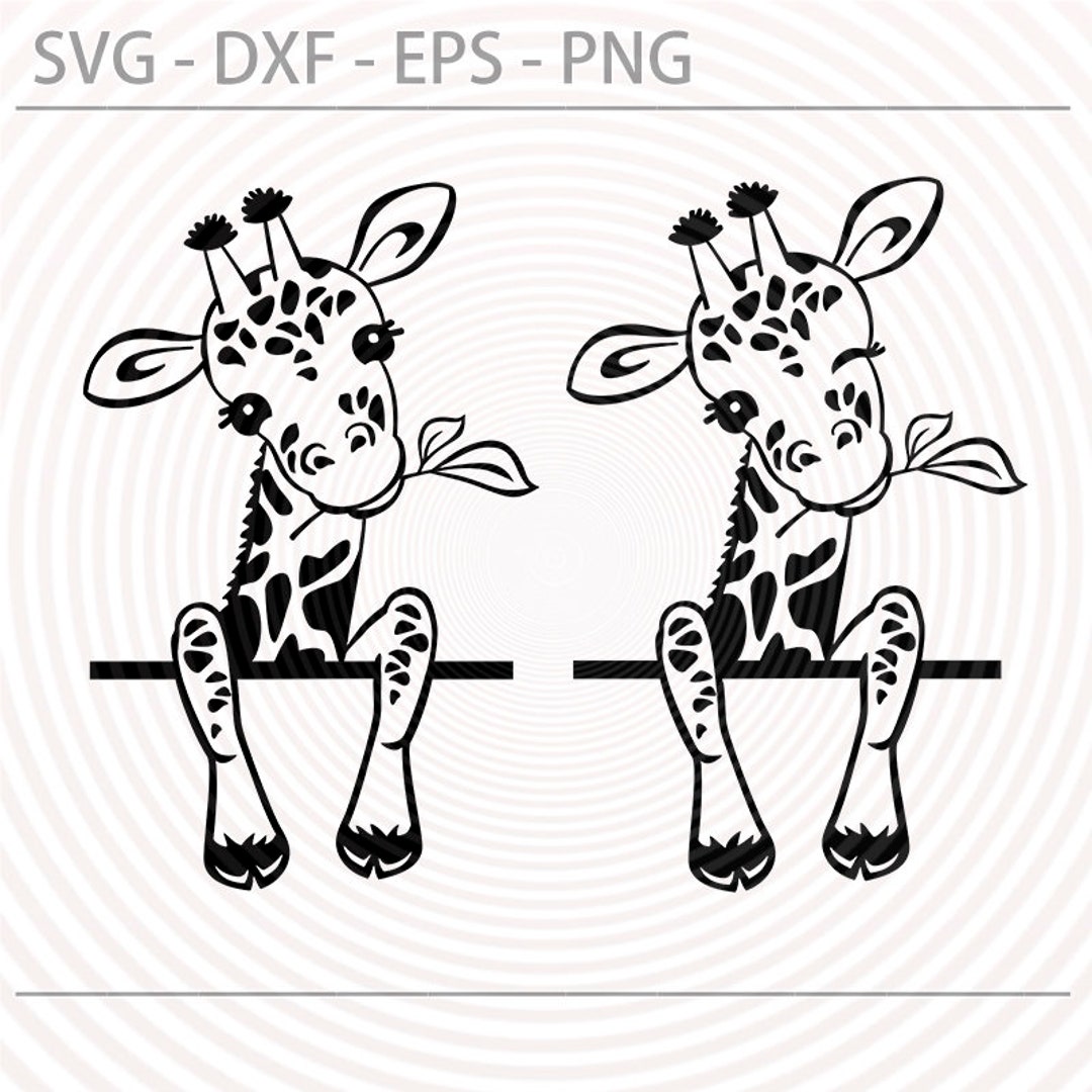 Giraffe Svg Giraffe Dxf Cute Giraffe Peekaboo Svg Funny Animals Svg